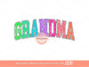 Distressed Grandma Neon Colors PNG, Trendy Colorful Arched Grunge Varsity Text Png Sublimation T shirt Design Digital Download