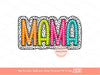 Matching Mama Mini Bright Doodle Dalmatian Dots letters PNG, Colorful Mommy and me Png Sublimation Shirt Design Digital Download