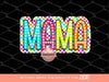 Mama Bright Distressed Checkered PNG, Trendy Colorful doodle letters Mom life mothers days Vibrant Sublimation Shirt Design Digital Download