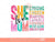 She is Mom PNG, Strong beautiful Bright Colorful Distressed Mama PNG Sublimation & DTF, Retro Mother's Day Shirt Design Digital Download