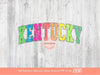 Distressed Kentucky Neon Colors PNG, Trendy Colorful Arched Grunge Varsity Bright State Letters Sublimation T shirt Design Digital Download
