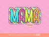 Mama Bright Distressed Checkered PNG, Trendy Colorful doodle letters Mom life mothers days Vibrant Sublimation Shirt Design Digital Download