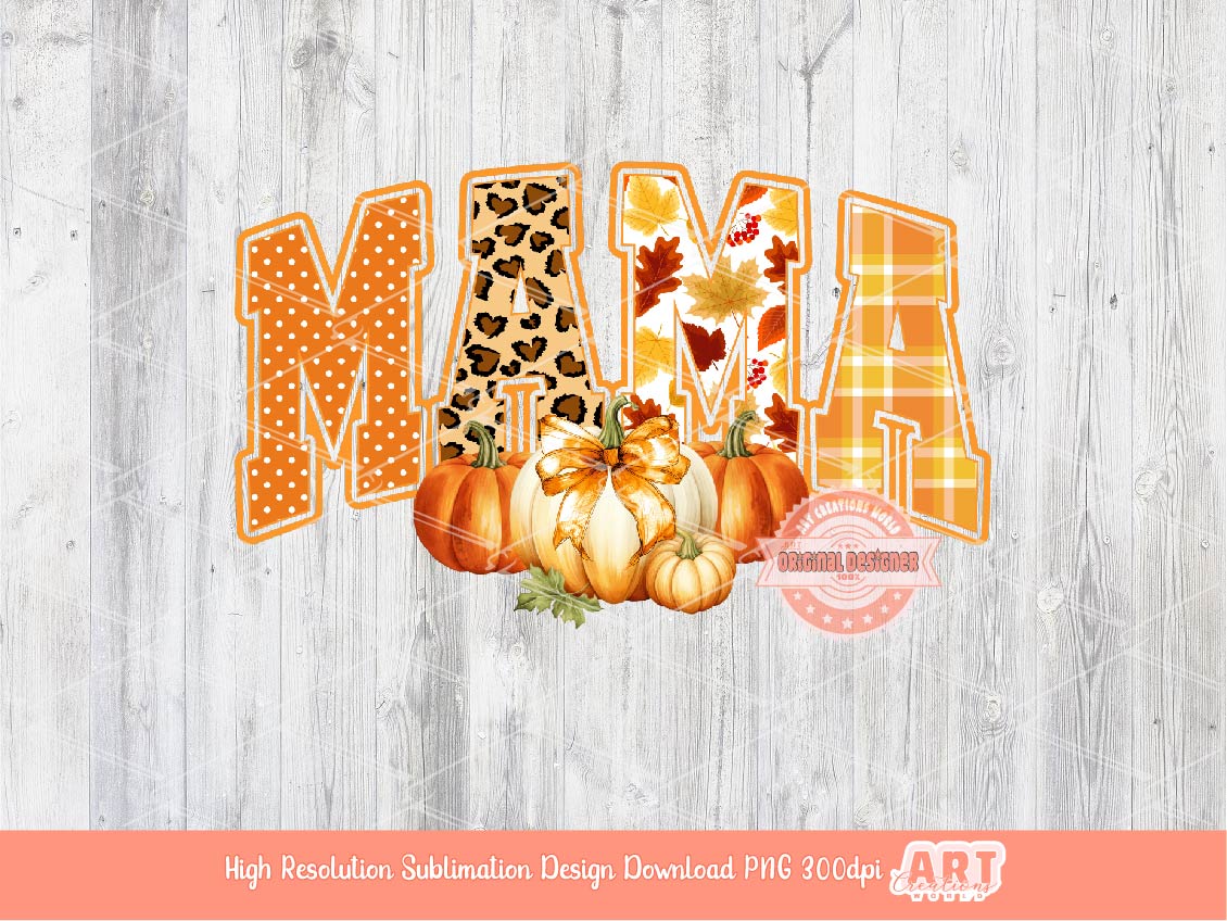 Fall Mama PNG, Orange Coquette Pumpkin Thanksgiving, Autumn Mom Shirt Design, Cozy Season Vibes Sublimation & dtf Design Digital Download