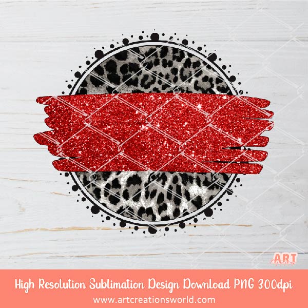 Leopard Print Circle Background PNG Sublimation Design - 2 Leopard Backgrounds