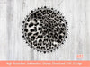 Grey Leopard Circle Background PNG Sublimation Design - 2 Frames | Cheetah Skin Print Mascot Team Blank - School Spirit - Brush Stroke