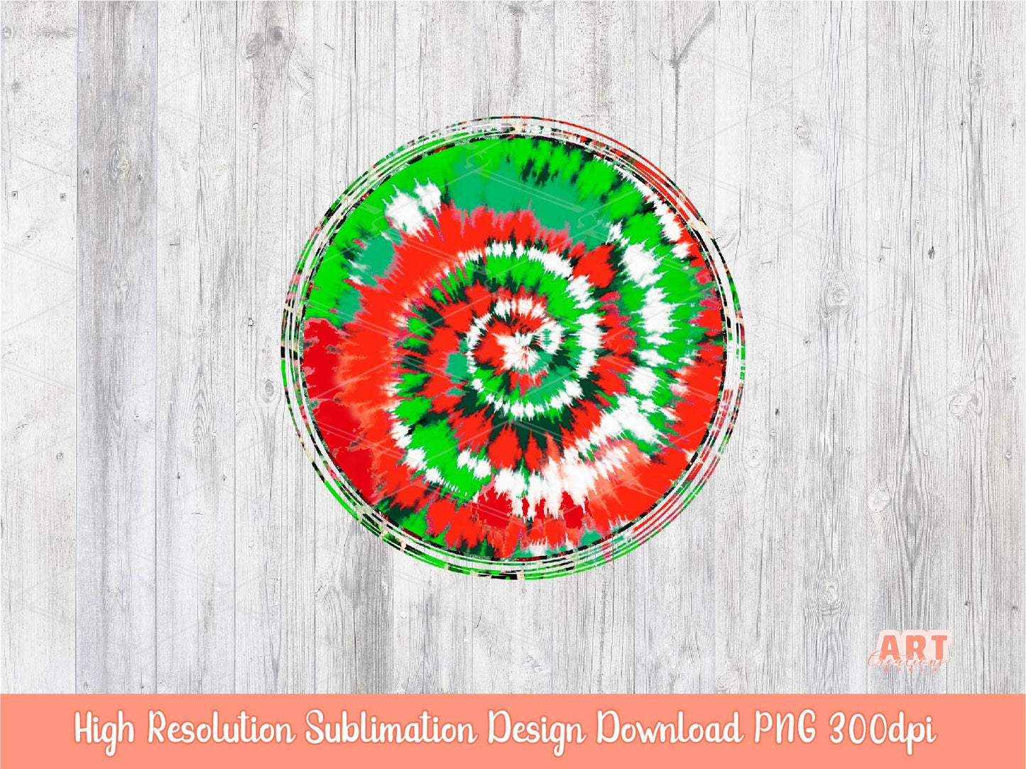 Christmas Tie dye Background Sublimation PNG Bundle | 4 Red and Green Neon Lightning Bolt Circle Backgrounds | Hippie Junkie Christmas 2022