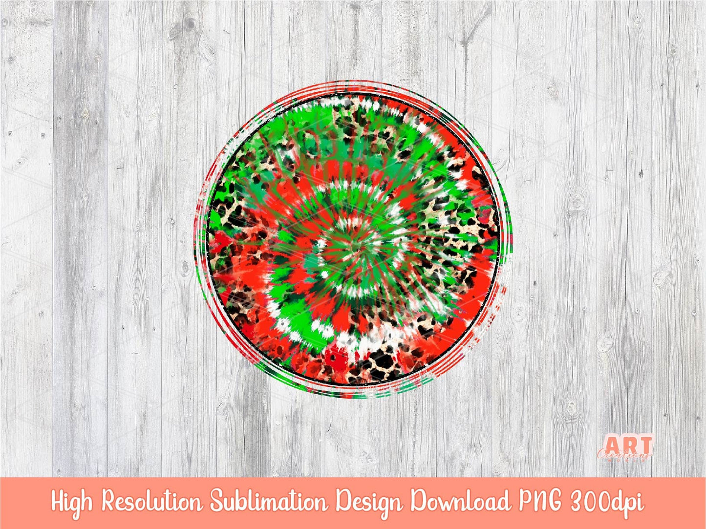 Christmas Tie dye Background Sublimation PNG Bundle | 4 Red and Green Neon Lightning Bolt Circle Backgrounds | Hippie Junkie Christmas 2022