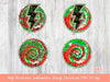 Christmas Tie dye Background Sublimation PNG Bundle | 4 Red and Green Neon Lightning Bolt Circle Backgrounds | Hippie Junkie Christmas 2022