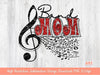 Band Mom Sublimation PNG | Country Music Png | Red Glitter dancing Mama PNG | Dance Mom Music Notes Sublimation