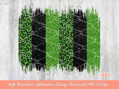 Green and Black Glitter Leopard Brush Strokes Background PNG Sublimation | Christmas brush stroke PNG | Merry Christmas 2022 PNG