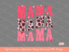 Mama Valentine PNG Sublimation, Happy Valentines Day 2023, Custom Retro groovy layered wavy Mama Pink red hearts shirt design, love mom life