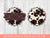 Brown Cowhide Background PNG Sublimation Design - 2 Frames | Western Cow print Mascot Team Blank - School Spirit - Glitter Brush Stroke