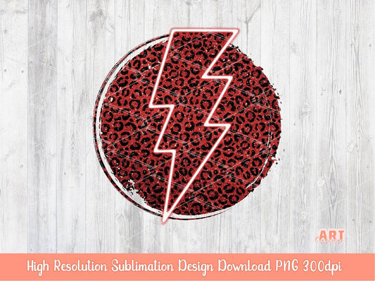 Maroon Red Glitter Leopard Background Sublimation PNG | Red Lightning Bolt Background | Marron Grunge Circle Leopard Clipart