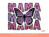 Sequin MAMA PNG Sublimation, Custom Sequin name Digital Download, Glitter Butterfly heart Mom Life  shirt design, Cute mother's day graphic