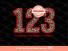 Faux Embroidery Leopard Numbers PNG, Cheetah Print Number 0-9 Set Clipart, Red Leopard Safari Numbers Sublimation & DTF Digital Download