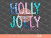 Holly Jolly Nurse Glitter Sequin PNG, Original Sparkle Pink Teal Blue Doodle letters Christmas PNG Sublimation & DTF T Shirt Design Download