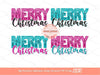 Pink Merry Christmas Sequin PNG Bundle, Original Xmas Faux Embroidery with Pink and Teal Blue Glitter sequins Png Sublimation & DTF Digital