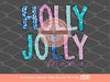 Holly Jolly Mama Glitter Sequin PNG, Original Sparkle Pink Blue Mom Doodle letters Christmas PNG Sublimation & DTF T Shirt Design Download