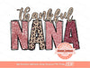 Thankful Nana PNG, Sequin Glitter Pink Leopard Thanksgiving Grandma Png for Sublimation, Cute Nana letters Shirt design Digital Download