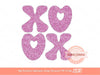 Xoxo Pink Glitter PNG, Original Glam sparkle Pink Heart Love Valentines Day Png Sublimation & DTF Print Valentine T shirt Design Download