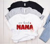 One Loved Nana Glitter PNG, Red Disco Sequin Heart Love Grandma Valentines Day Png Sublimation & DTF Print Valentine T shirt Design Download