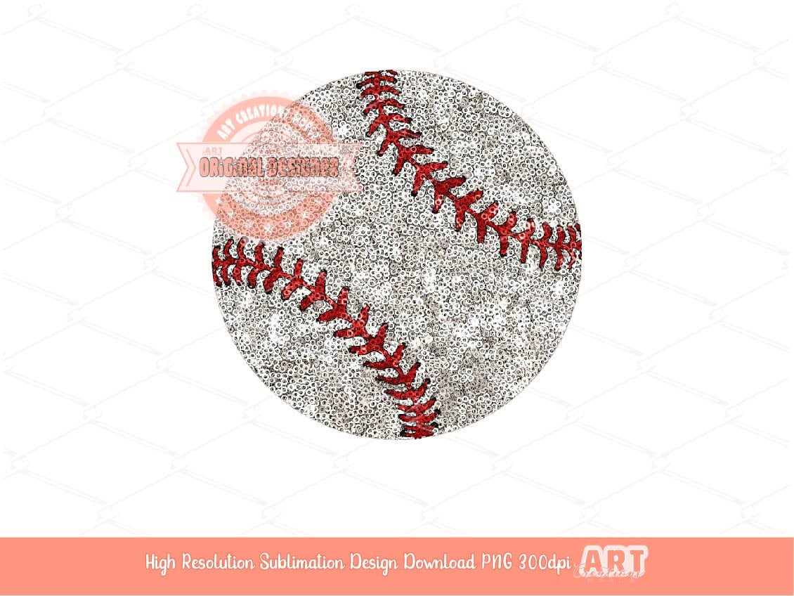 Baseball softball Sequin PNG, Glitter Baseball and Softball ball Clipart, Go Game Day Sublimation shirt Design Digital Download