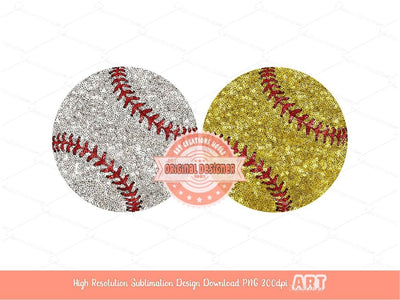 Baseball softball Sequin PNG, Glitter Baseball and Softball ball Clipart, Go Game Day Sublimation shirt Design Digital Download