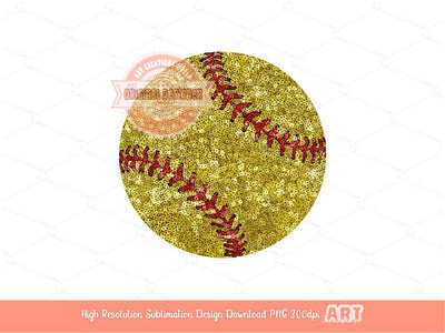 Baseball softball Sequin PNG, Glitter Baseball and Softball ball Clipart, Go Game Day Sublimation shirt Design Digital Download